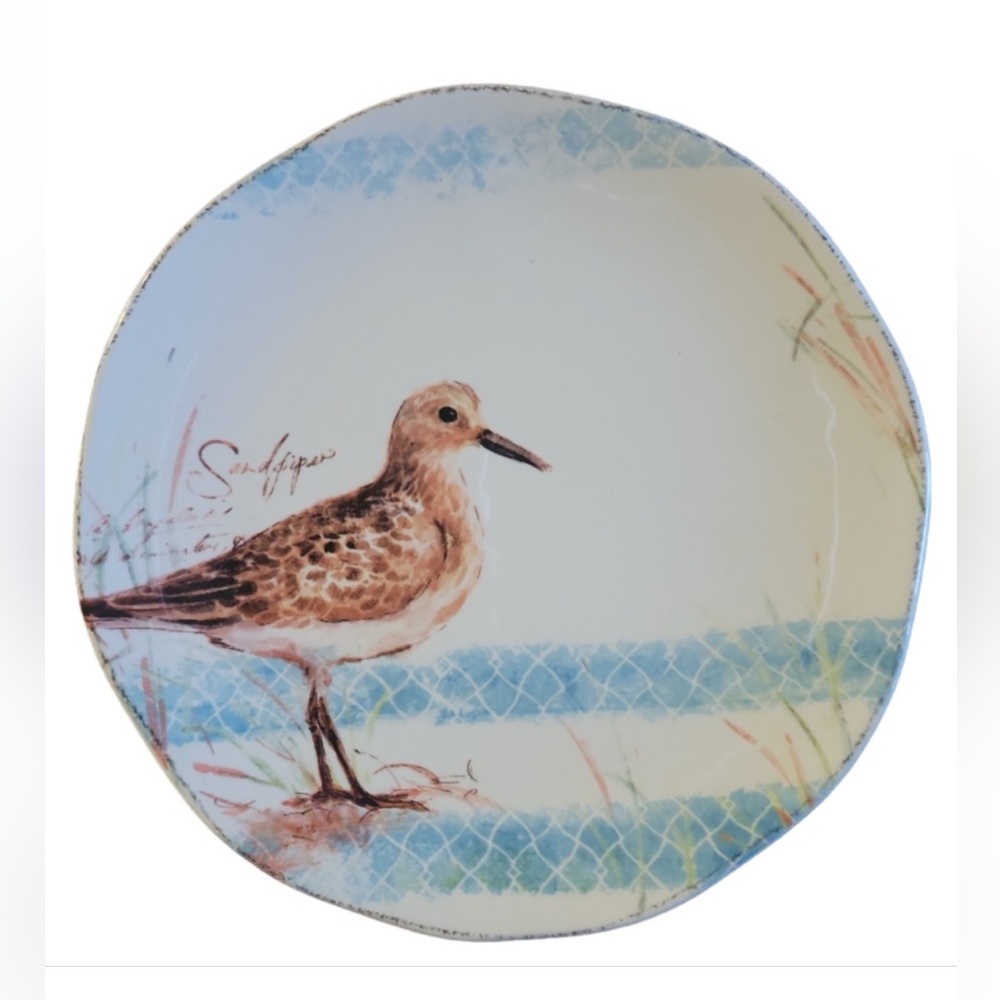 Vintage Pier 1 Imports Earthenware Sandpiper Plate